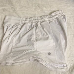 white Lulu shorts